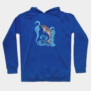 Dolphin Splashing Hoodie